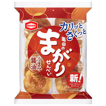 亀田製菓　まがりせんべい　１８枚入<br>Kameda Seika bend crackers 18 pieces