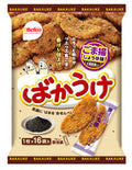 栗山米菓　ばかうけ　ごま揚げしょうゆ味　１枚×１６袋<br>Kuriyama fool received sesame fried one × 16 bags flavored soy sauce